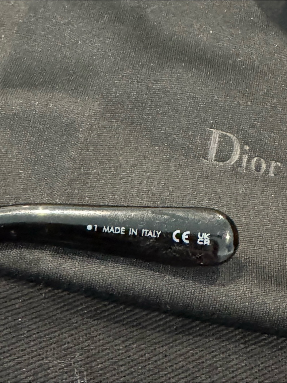Dior Black Oblique Oval Sunglasses - Picture 7 of 7